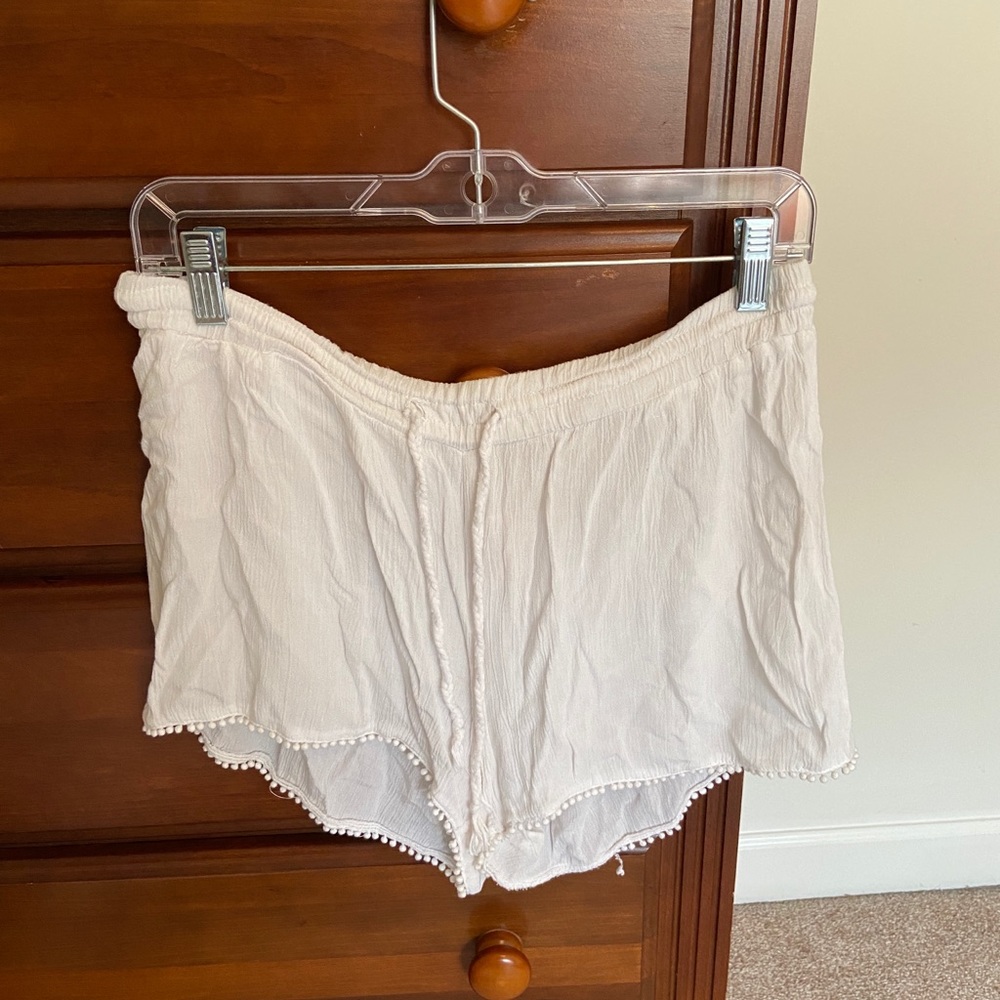 White flowy shorts